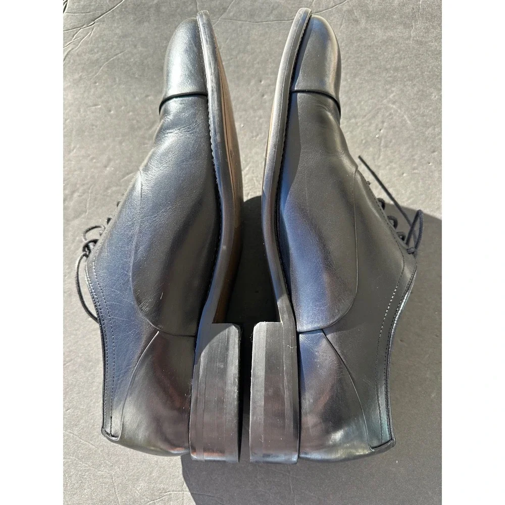 Johnston & Murphy Mens 11.5 M Black Leather Cap Toe Oxford Dress Shoes‎ 25-2455